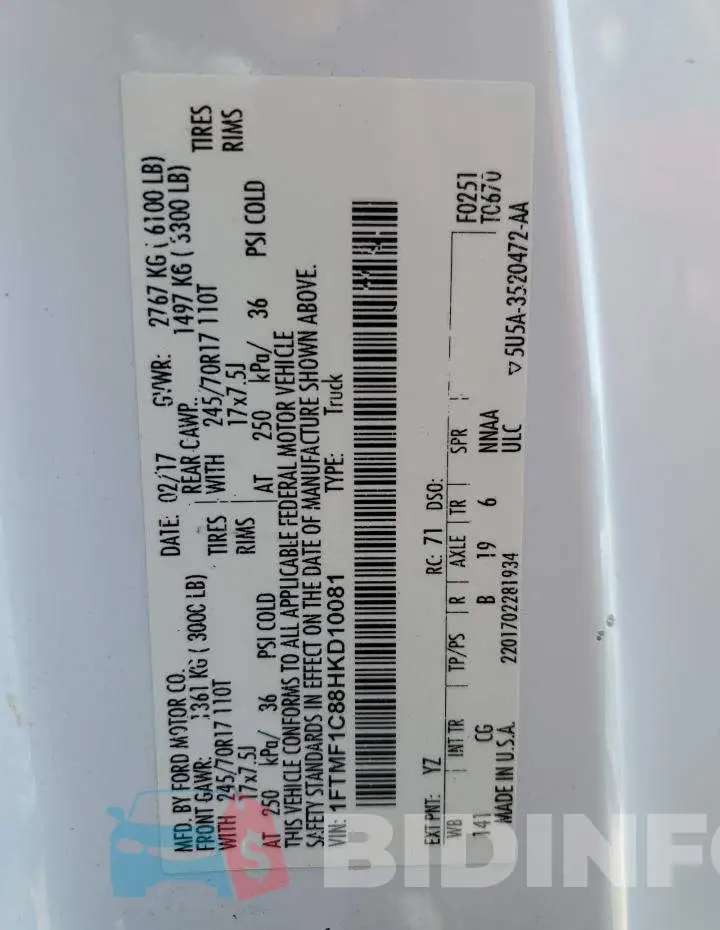 1FTMF1C88HKD10081 Photo# 12