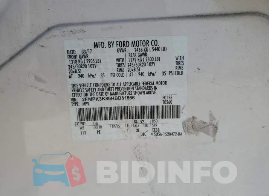 2FMPK3K86HBB81866 Photo# 13