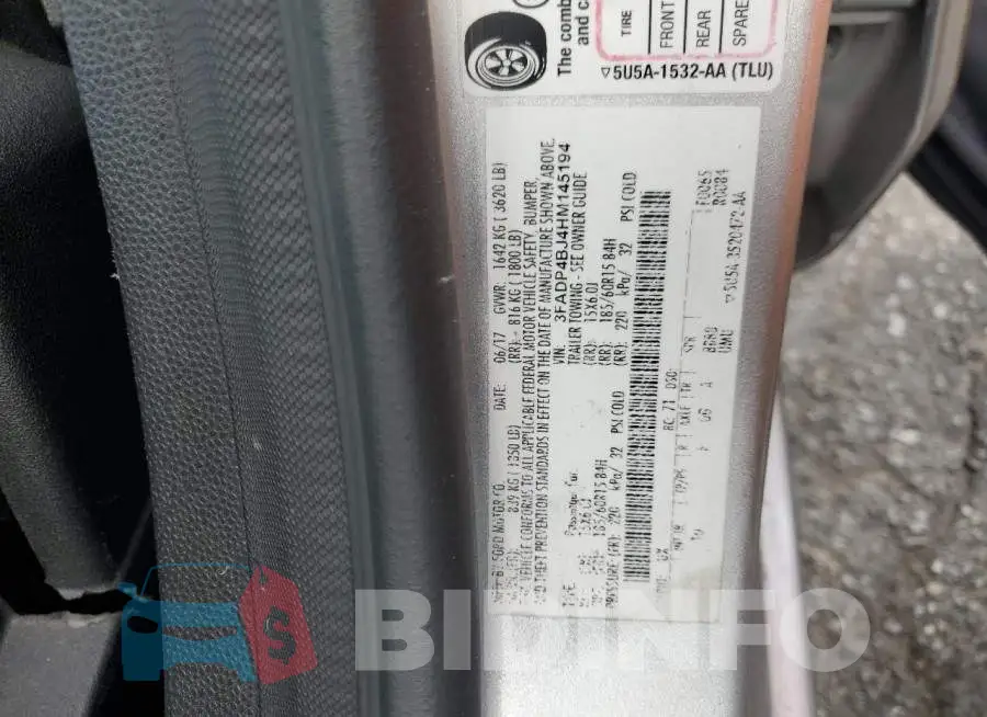 3FADP4BJ4HM145194 Photo# 12