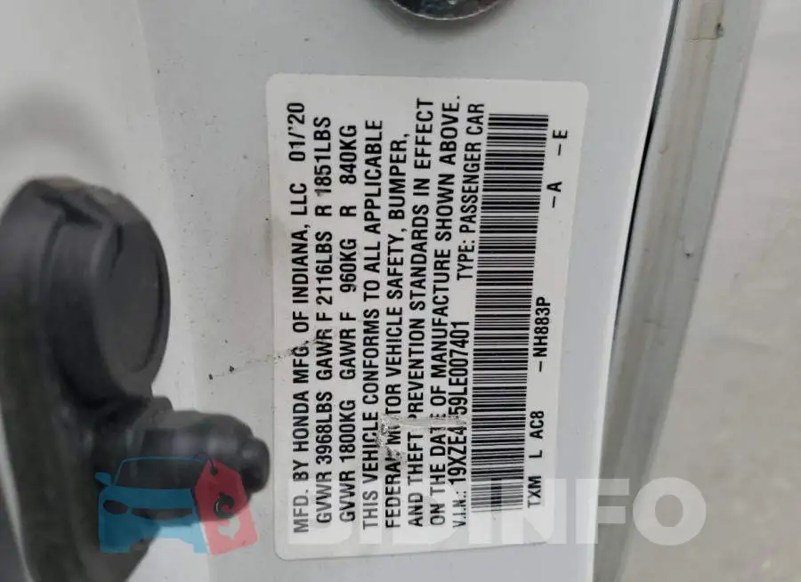 19XZE4F59LE007401 Photo# 13