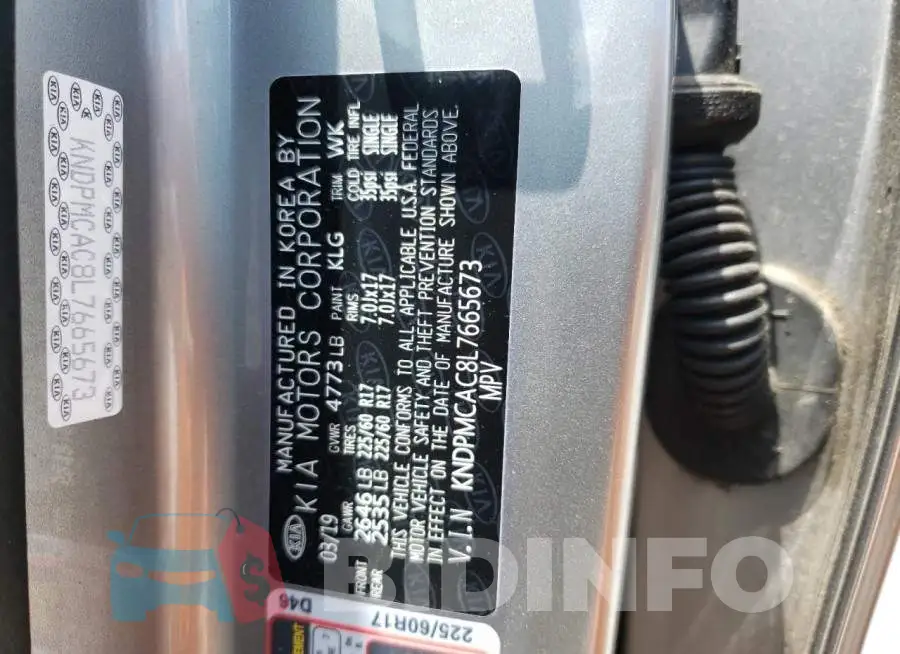 KNDPMCAC8L7665673 Photo# 13