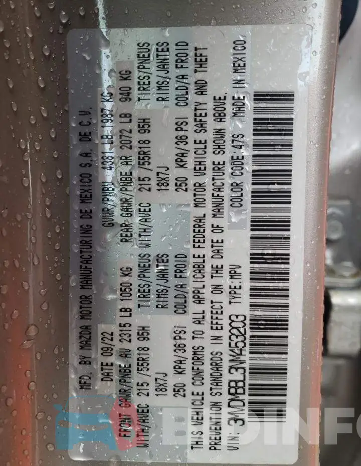3MVDMBBL3NM453203 Photo# 12