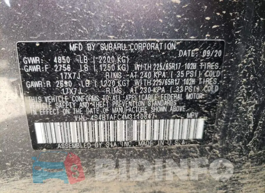 4S4BTAFC4M3110847 Photo# 12