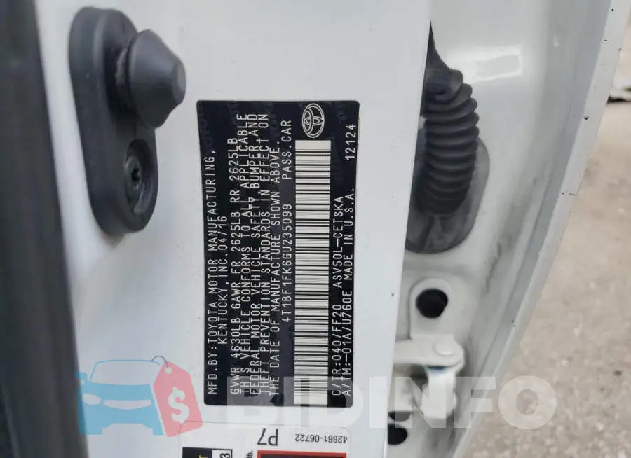 4T1BF1FK6GU235099 Photo# 12
