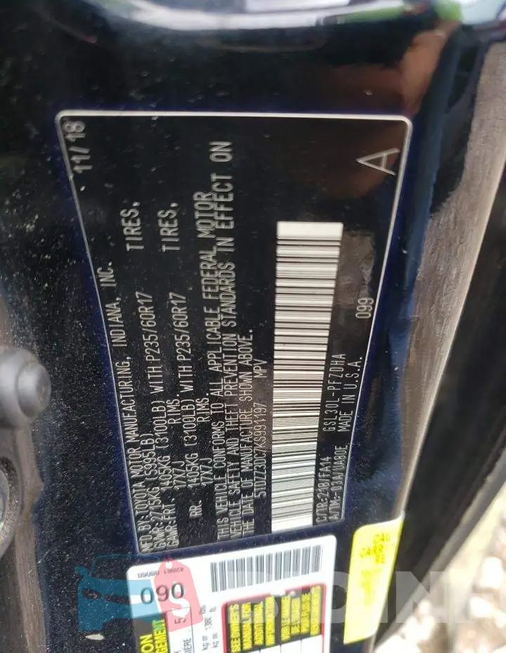 5TDZZ3DC7KS991197 Photo# 14