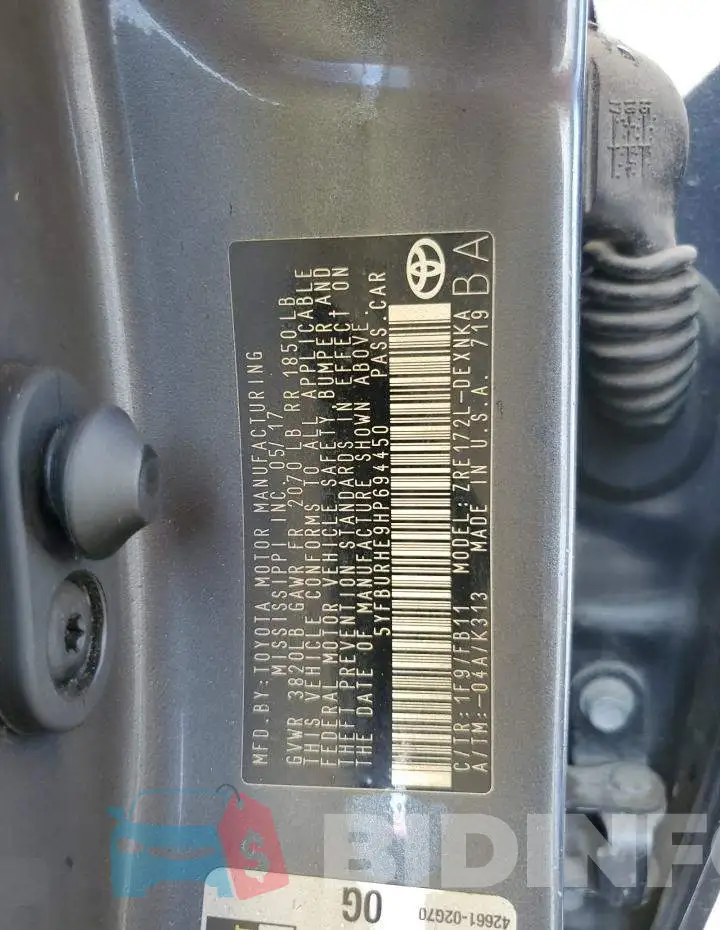 5YFBURHE9HP694450 Photo# 12
