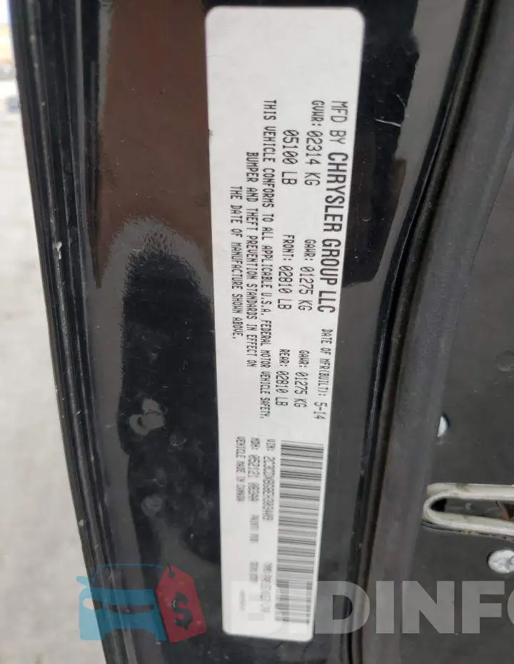 2C3CDXBG8EH303409 Photo# 12