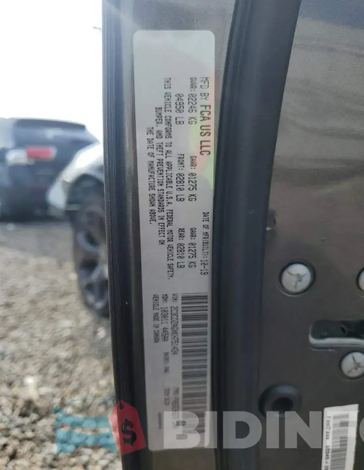 2C3CDZAGXKH751434 Photo# 12