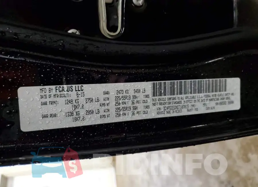 3C4PDCEGXGT107015 Photo# 13