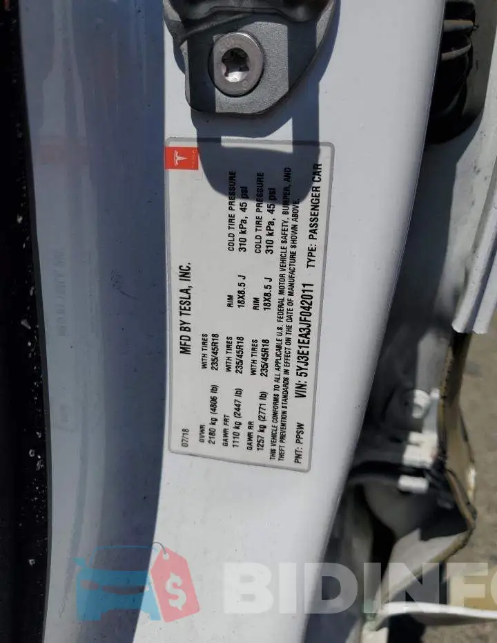 5YJ3E1EA3JF042011 Photo# 12
