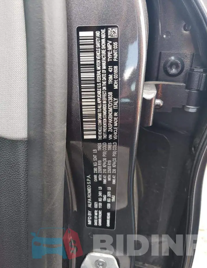 ZASPAKBN3M7D13838 Photo# 12