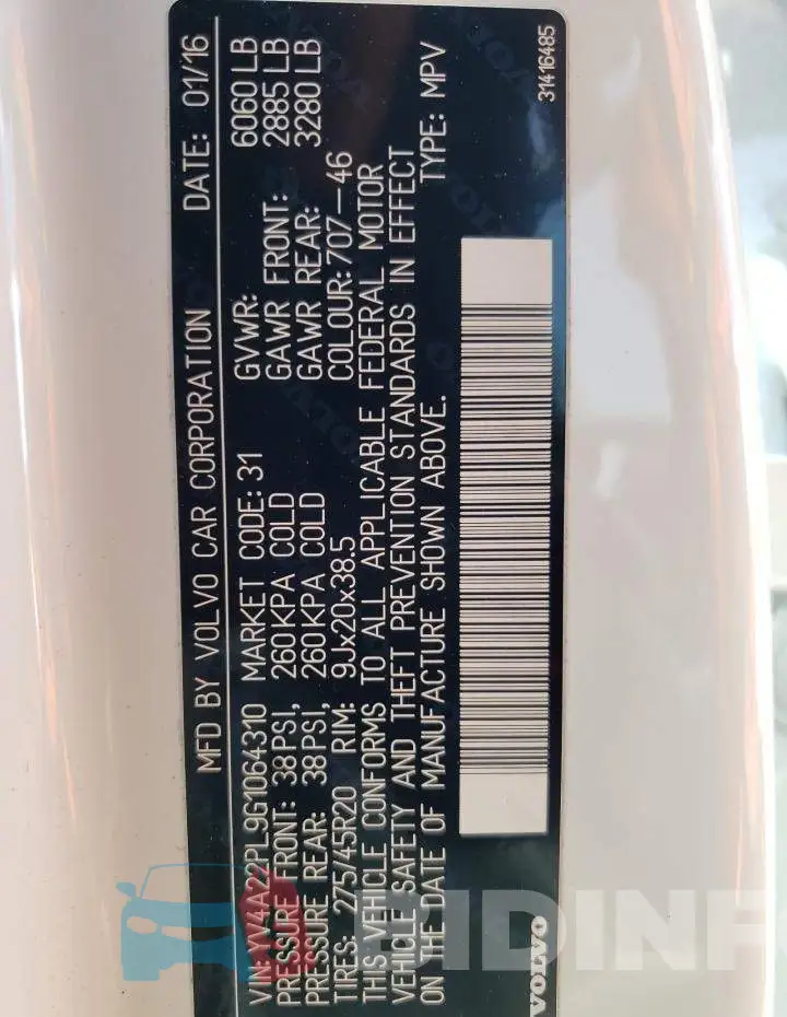 YV4A22PL9G1064310 Photo# 12