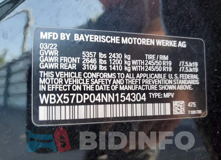 WBX57DP04NN154304 Photo# 13