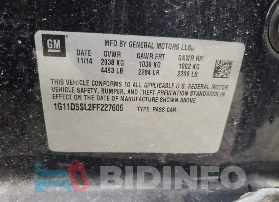 1G11D5SL2FF227606 Photo# 12