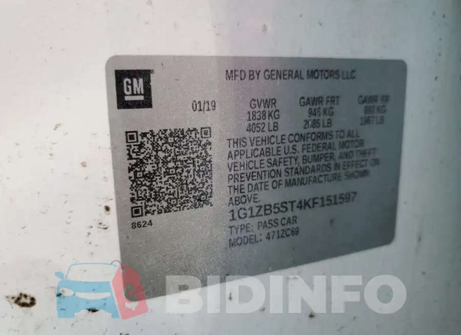 1G1ZB5ST4KF151597 Photo# 12