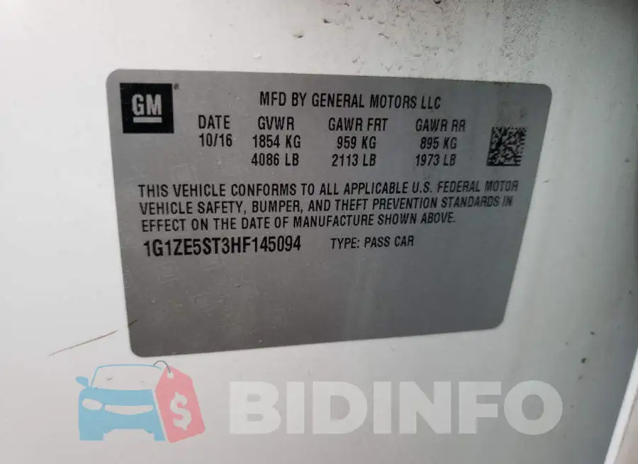 1G1ZE5ST3HF145094 Photo# 12