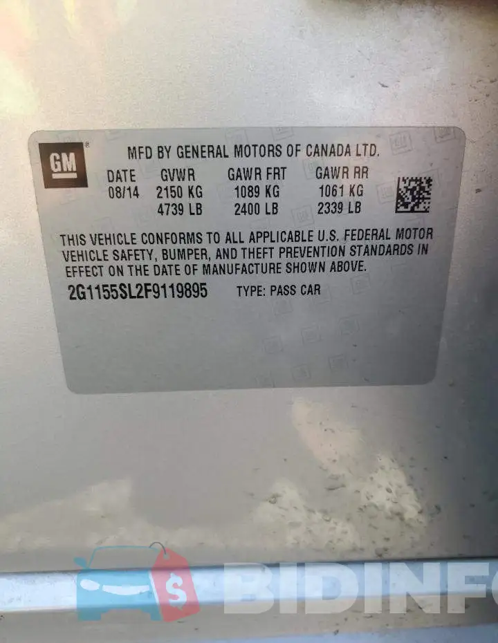2G1155SL2F9119895 Photo# 12