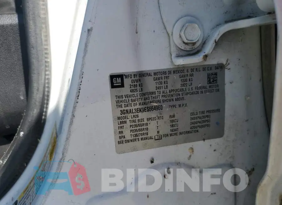 3GNAL3EK9ES664960 Photo# 12