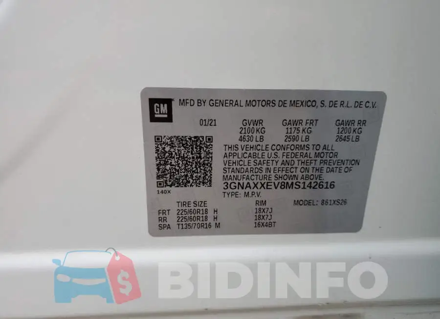3GNAXXEV8MS142616 Photo# 13