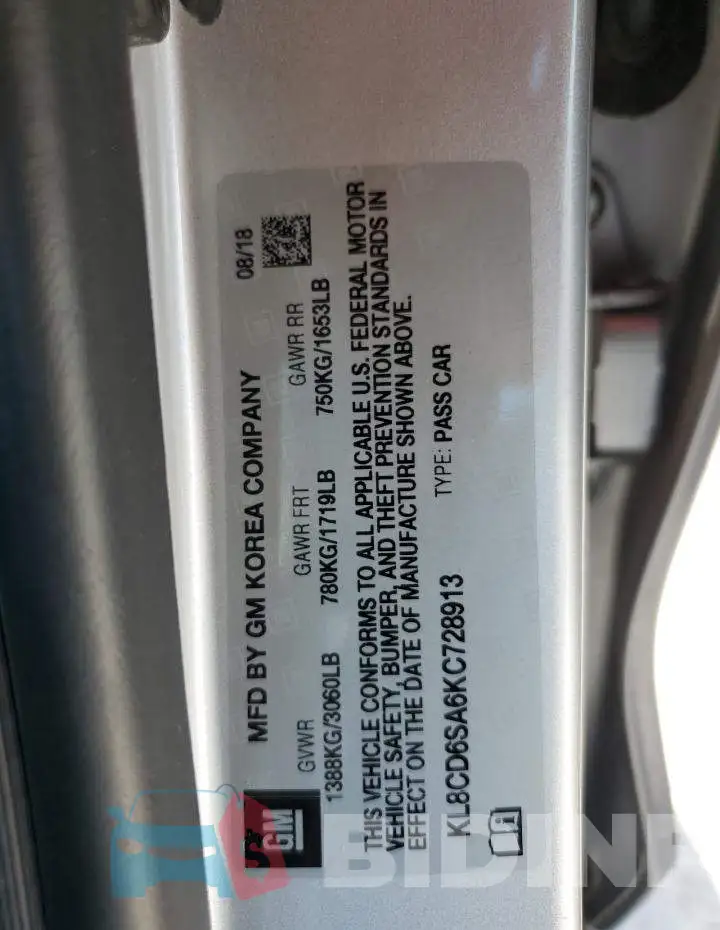 KL8CD6SA6KC728913 Photo# 12