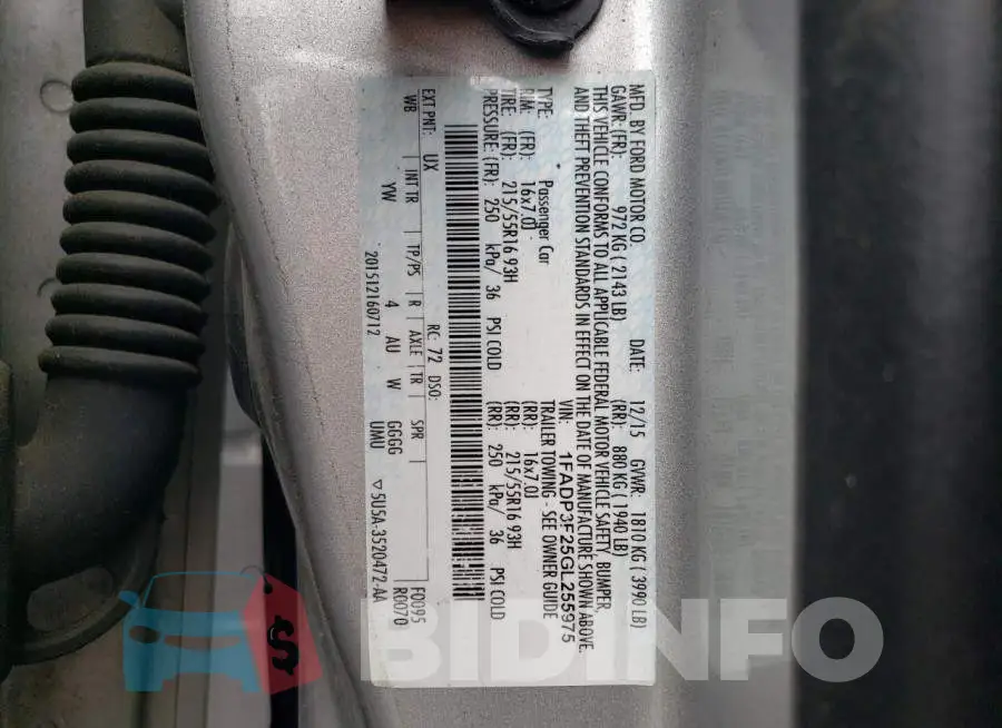 1FADP3F25GL255975 Photo# 13