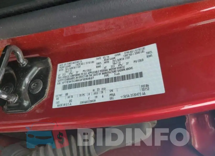 1FTEW1C86GFB50827 Photo# 12