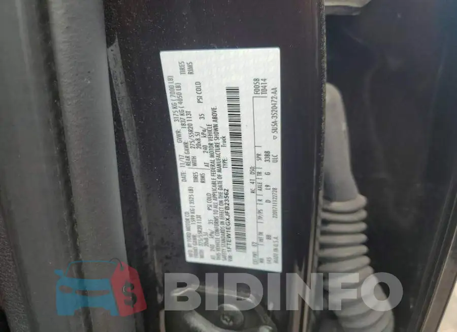 1FTEW1EGXJFB23562 Photo# 12