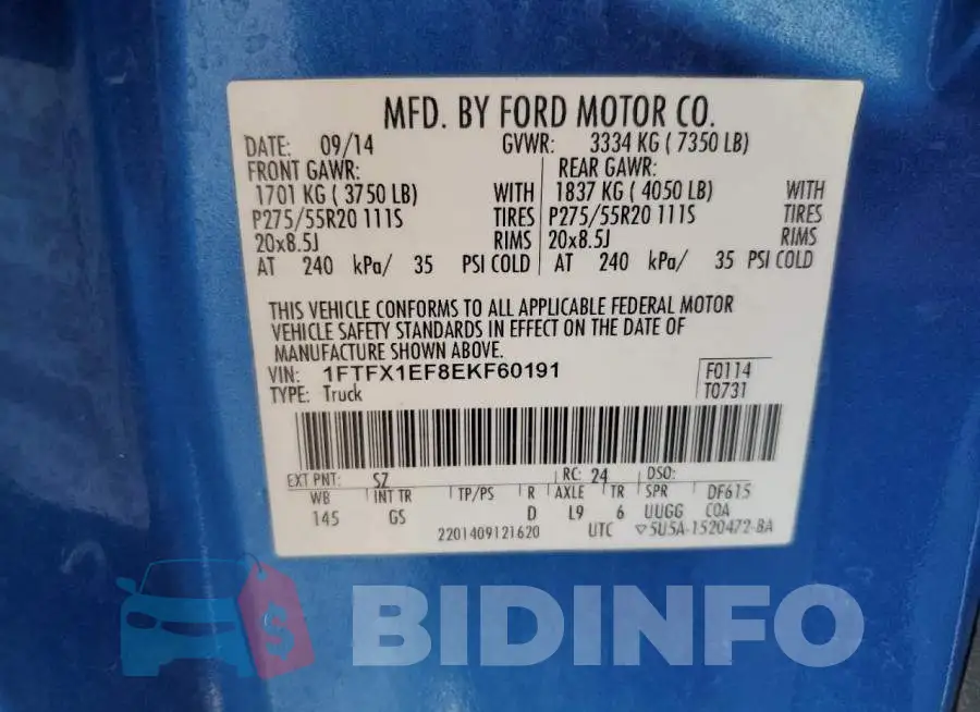 1FTFX1EF8EKF60191 Photo# 13