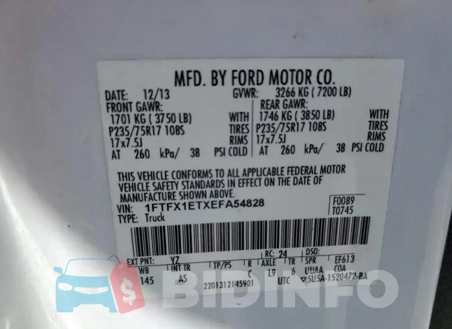 1FTFX1ETXEFA54828 Photo# 12