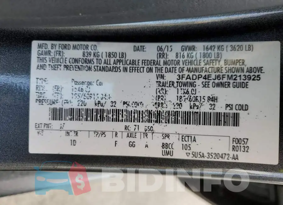 3FADP4EJ6FM213925 Photo# 12
