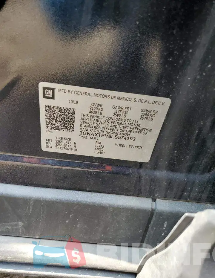 3GNAXTEV8LS574193 Photo# 13