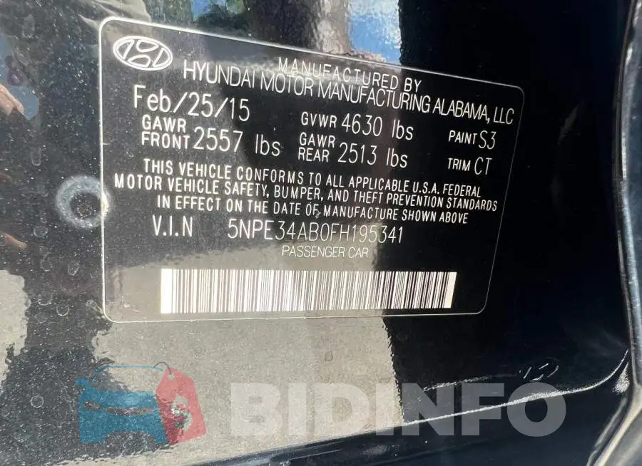5NPE34AB0FH195341 Photo# 10