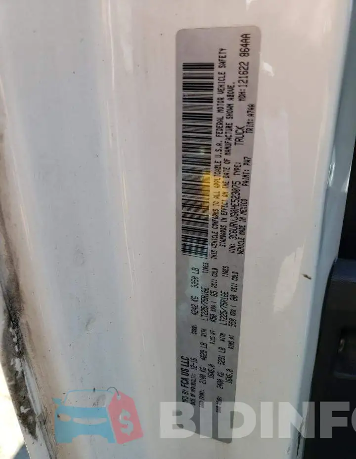3C6URVJG0HE523075 Photo# 13