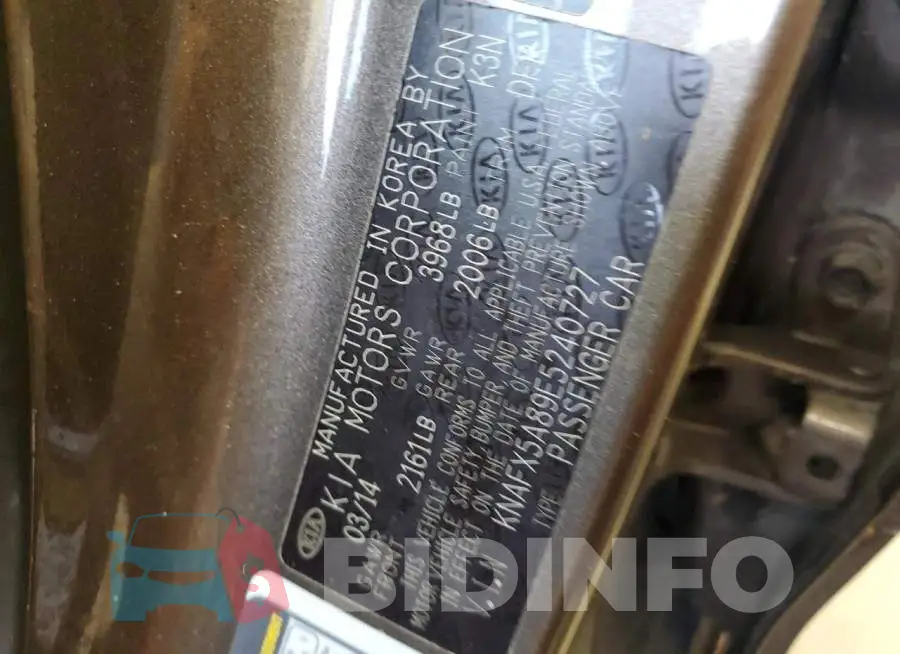 KNAFX5A89E5240727 Photo# 12