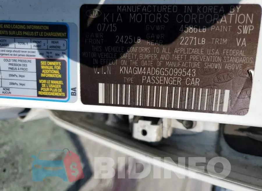 KNAGM4AD6G5099543 Photo# 12