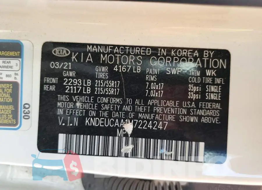 KNDEUCAA1M7224247 Photo# 12