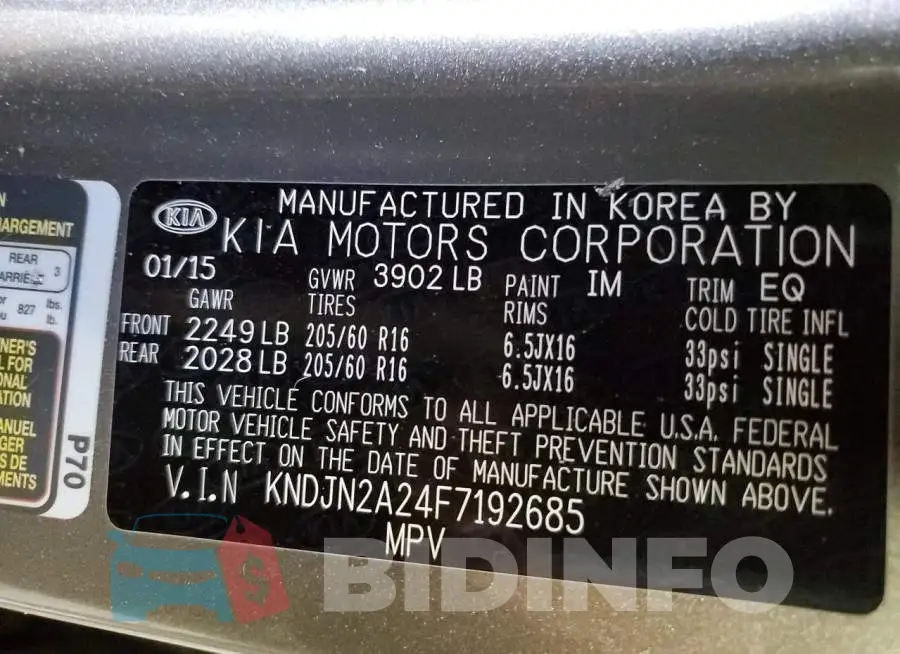 KNDJN2A24F7192685 Photo# 12
