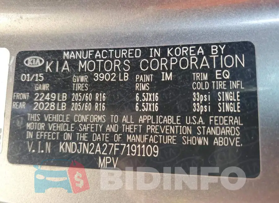 KNDJN2A27F7191109 Photo# 12