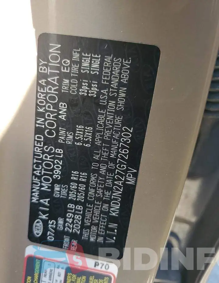 KNDJN2A27G7267302 Photo# 13