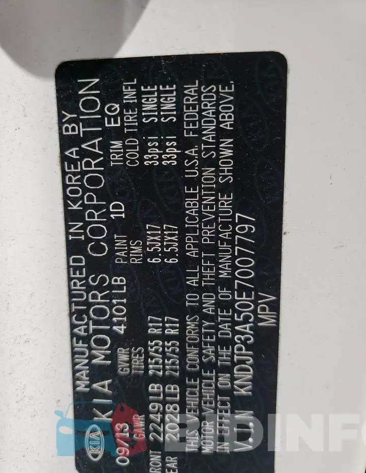 KNDJP3A50E7007797 Photo# 12