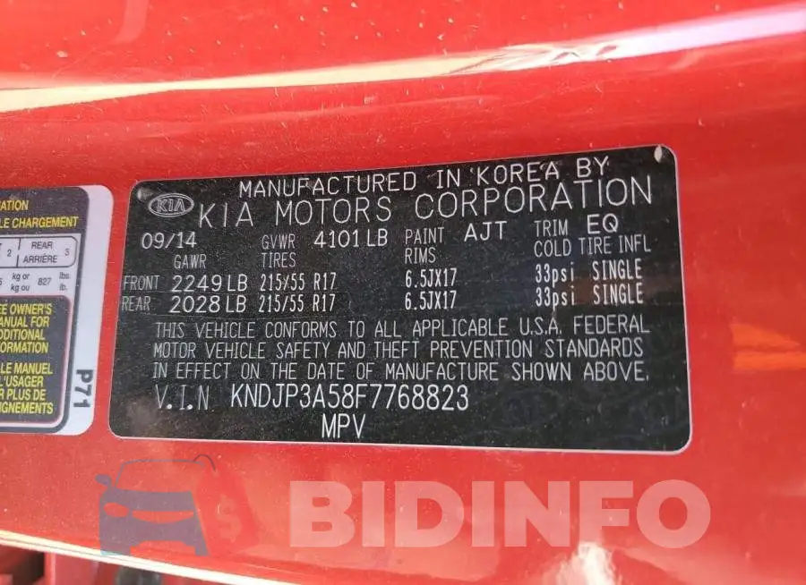 KNDJP3A58F7768823 Photo# 12