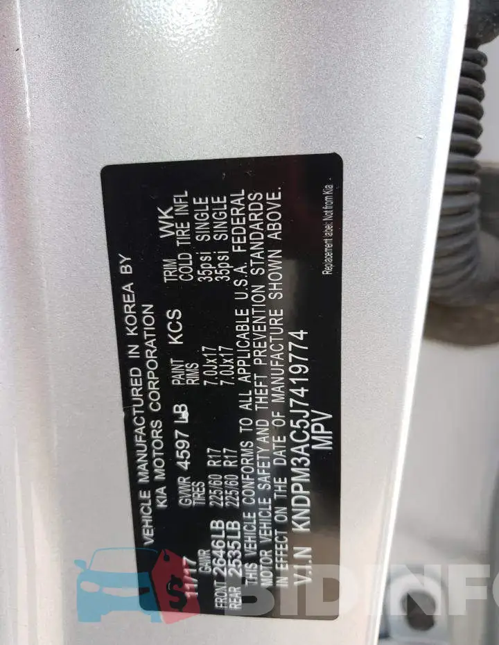 KNDPM3AC5J7419774 Photo# 12