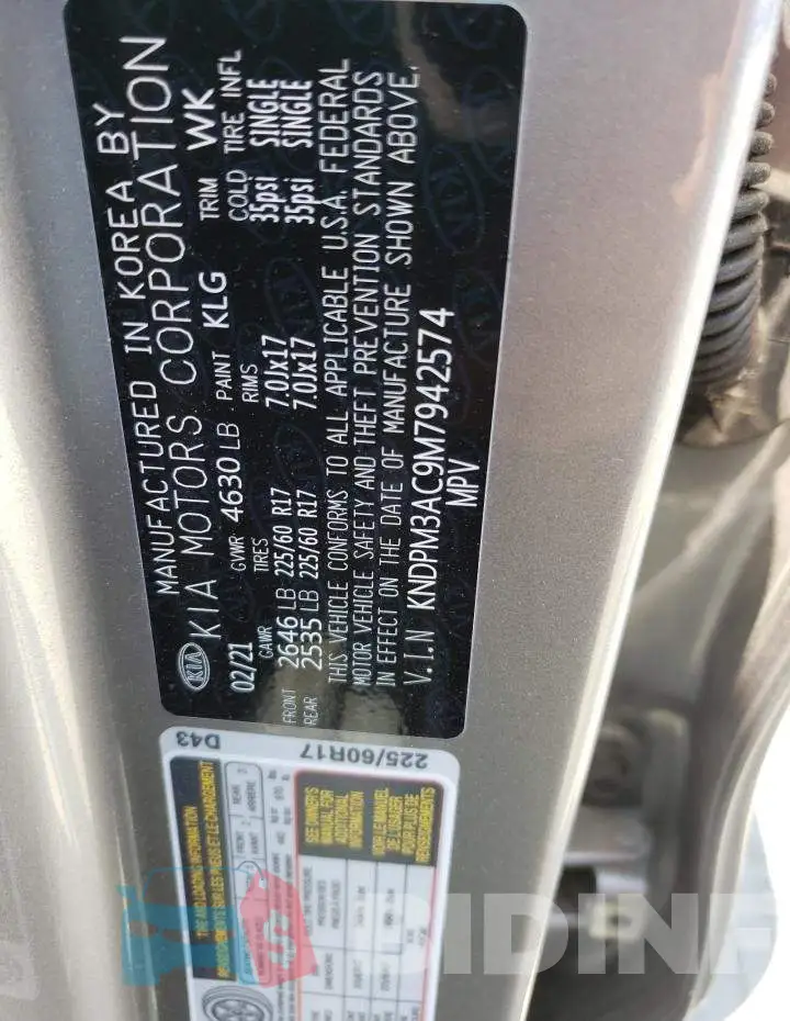 KNDPM3AC9M7942574 Photo# 13