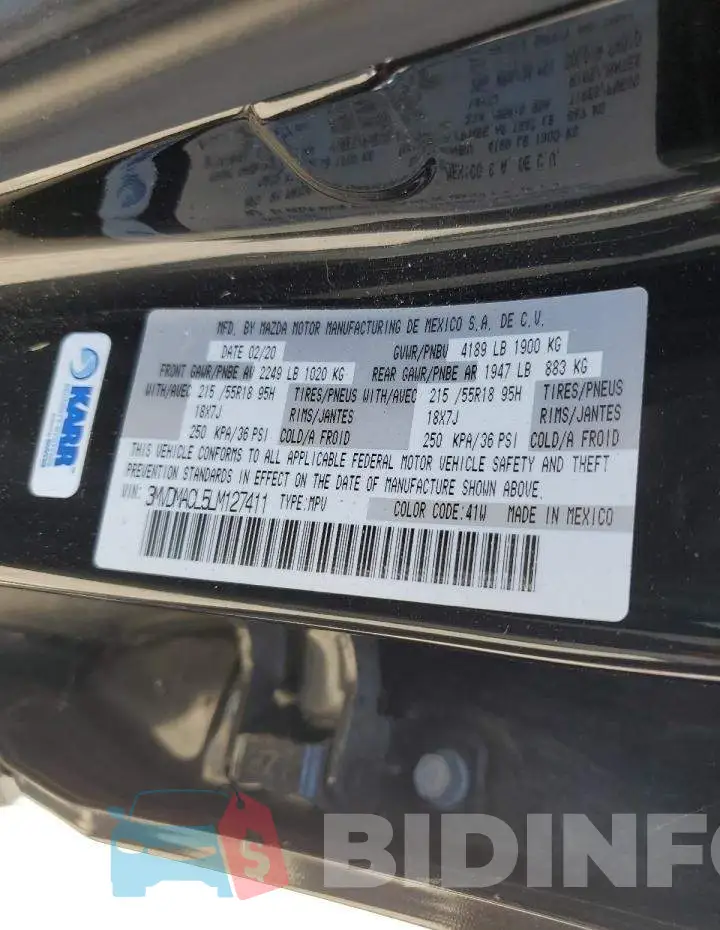 3MVDMACL5LM127411 Photo# 13