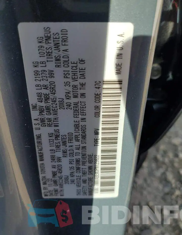 7MMVABEM0PN125622 Photo# 12