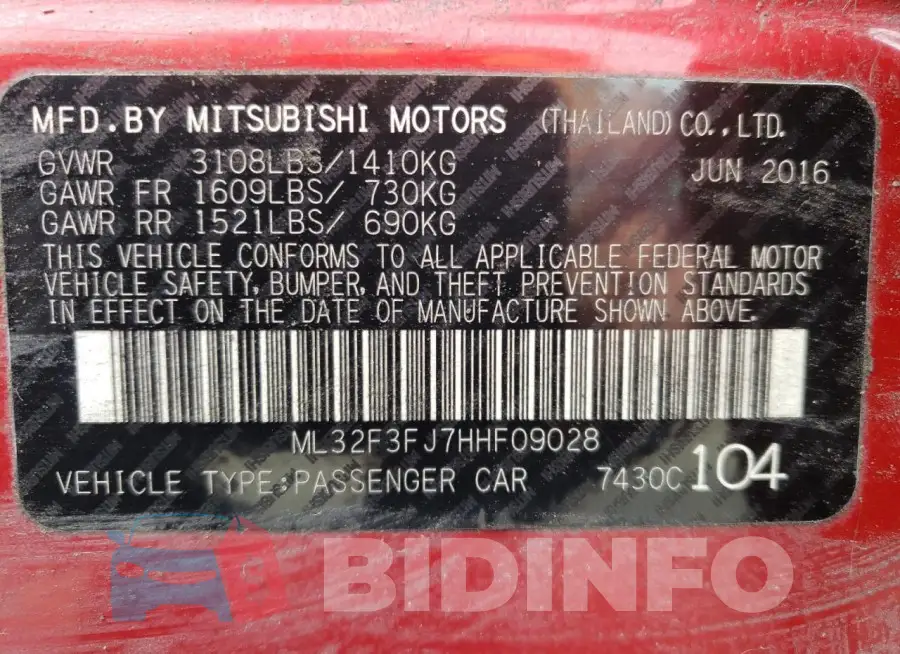 ML32F3FJ7HHF09028 Photo# 13