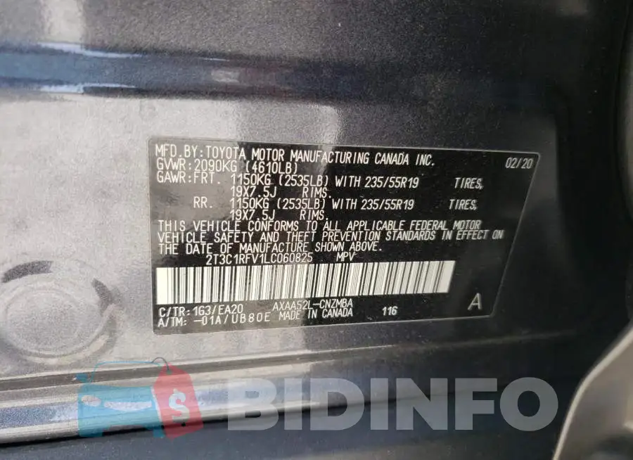 2T3C1RFV1LC060825 Photo# 13