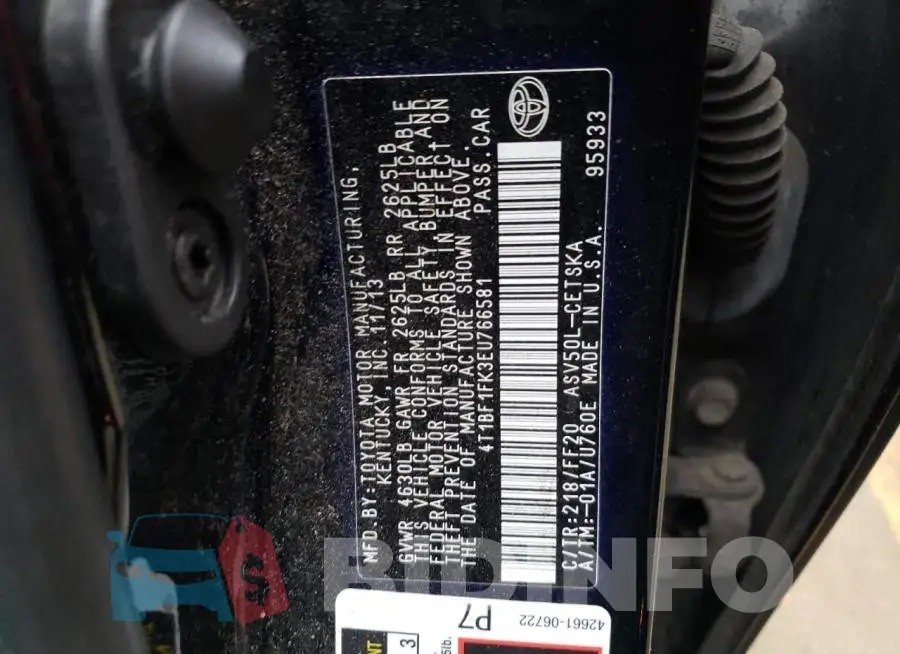 4T1BF1FK3EU766581 Photo# 12