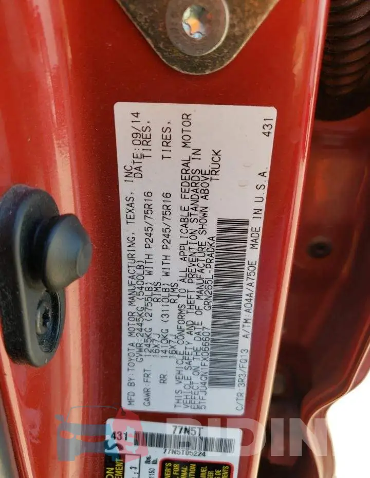 5TFJU4GN1FX066607 Photo# 12