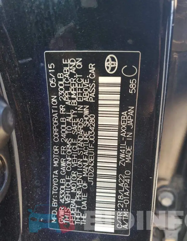JTDZN3EU1FJ034280 Photo# 14